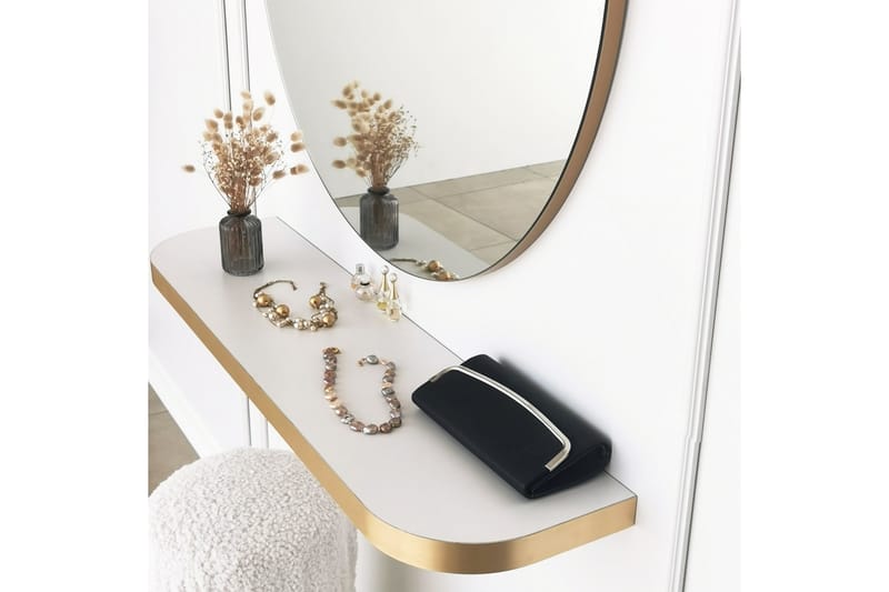 Spegel Sesso 60 cm Rund - Guld - Hallspegel - Väggspegel