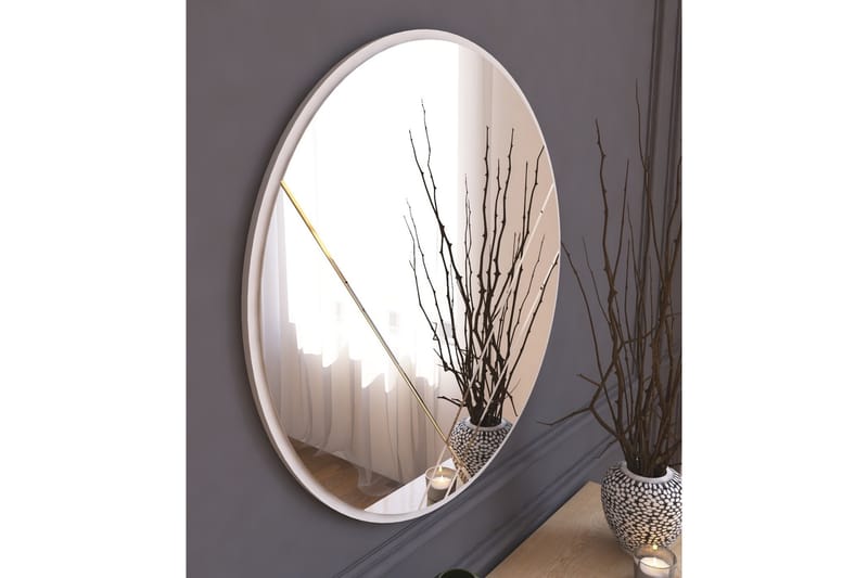 Spegel Smooth 60 cm Rund - Vit - Hallspegel - Väggspegel