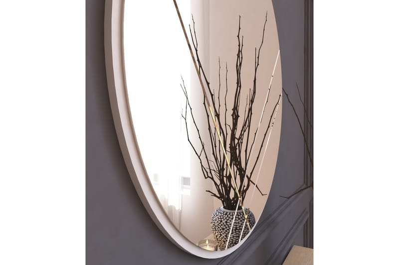 Spegel Smooth 60 cm Rund - Vit - Hallspegel - Väggspegel