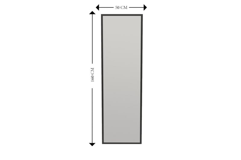 Spegel Tessari 50 cm Rektangulär - Svart - Hallspegel - Helkroppsspegel - Väggspegel
