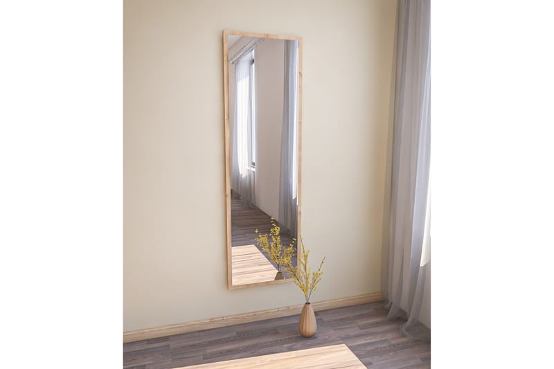 Spegel Tessari 50 cm Rektangulär - Trä/Natur - Hallspegel - Helkroppsspegel - Väggspegel