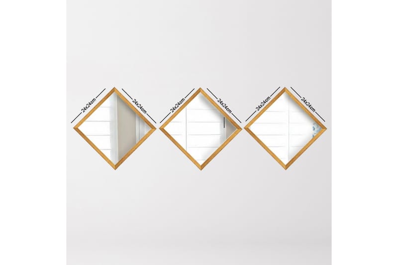 Spegel Velservrook - Guld/Silver - Hallspegel - Väggspegel