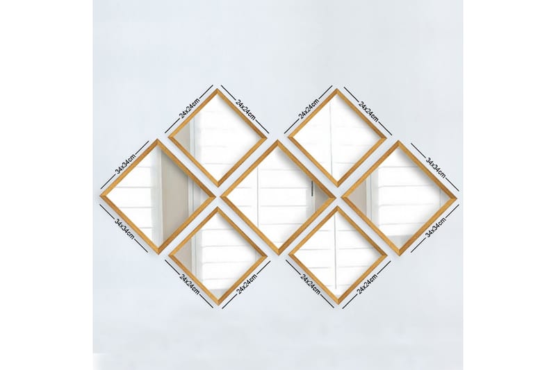 Spegel Velservrook - Guld/Silver - Hallspegel - Väggspegel