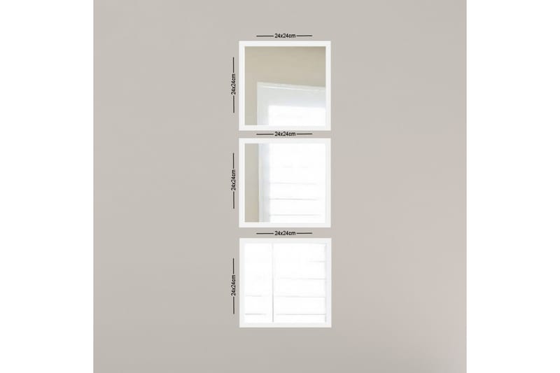 Spegel Velservrook - Vit/Silver - Hallspegel - Väggspegel