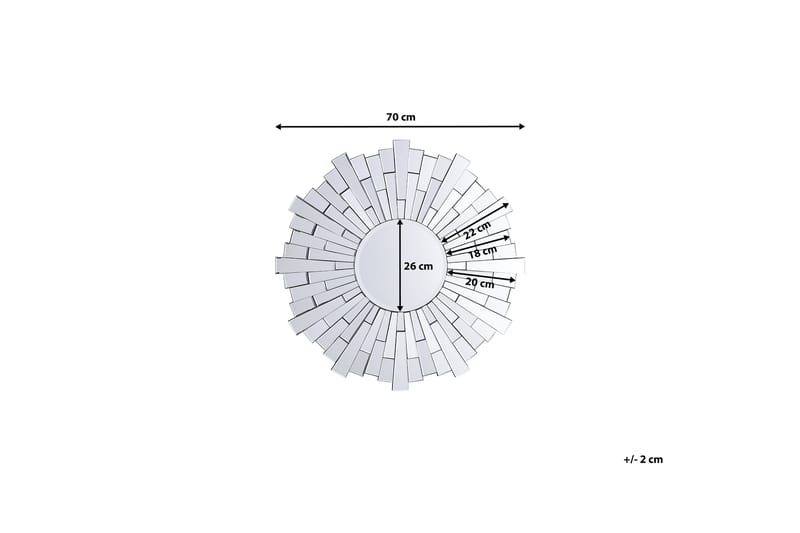 Spegel Vire 70 cm - Silver - Hallspegel - Väggspegel