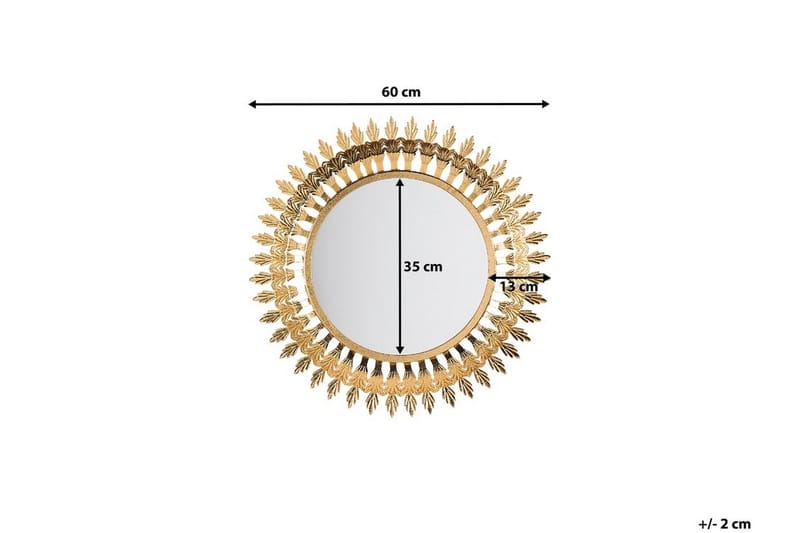 Spegel Vorey 60 cm - Guld - Inredning - Spegel - Väggspegel