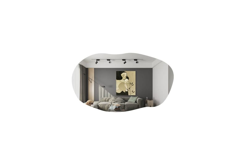 Spegel Zeo 52 cm Rektangulär - Svart - Inredning - Spegel - Väggspegel