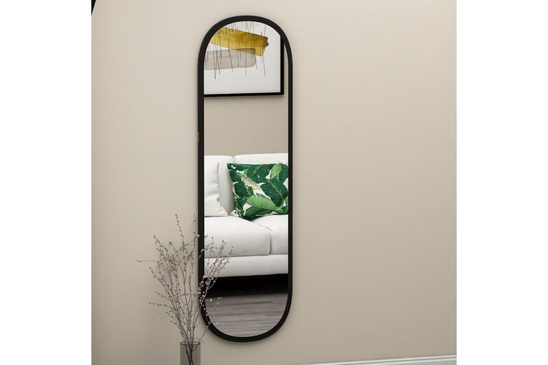 Spegel Zeos 40 cm Rektangulär - Svart - Hallspegel - Väggspegel