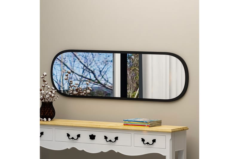 Spegel Zeos 40 cm Rektangulär - Svart - Hallspegel - Väggspegel