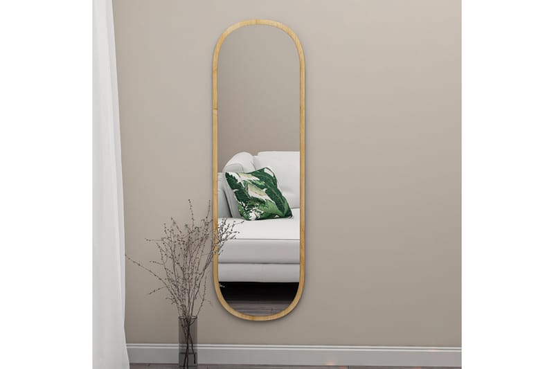 Spegel Zeos 40 cm Rektangulär - Trä/Natur - Hallspegel - Väggspegel
