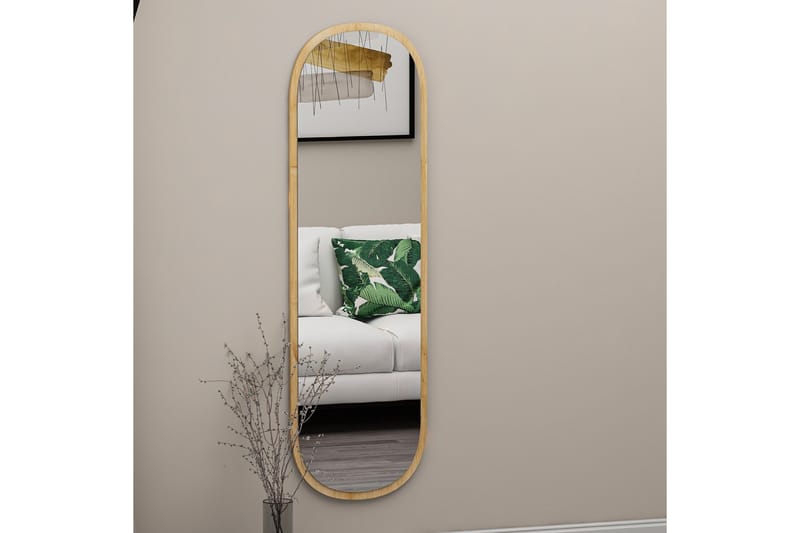 Spegel Zeos 40 cm Rektangulär - Trä/Natur - Inredning - Spegel - Väggspegel