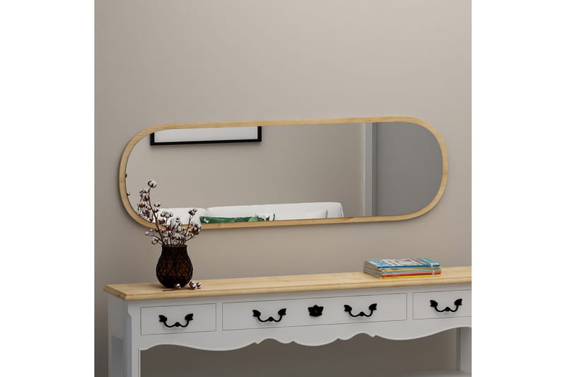 Spegel Zeos 40 cm Rektangulär - Trä/Natur - Inredning - Spegel - Väggspegel