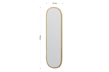 Spegel Zeos 40 cm Rektangulär - Trä/Natur - Inredning - Spegel - Väggspegel