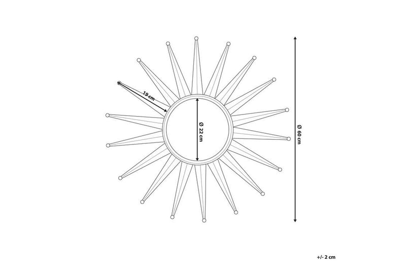 Spegel Perelli 60 cm - Guld - Inredning - Spegel - Väggspegel