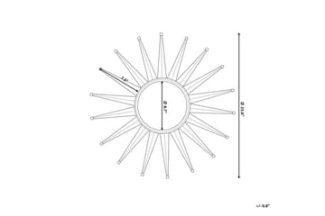 Spegel Perelli 60 cm - Guld - Inredning - Spegel - Väggspegel