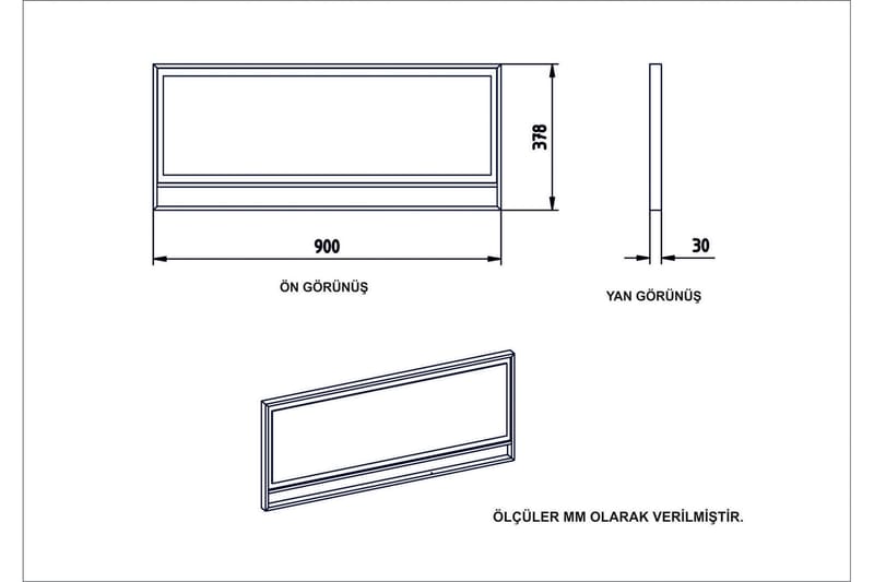 Spegel Pewo 90 cm - Guld|Svart - Inredning - Spegel - Väggspegel