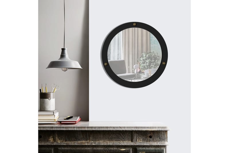 Spegel Poetzsch 44 cm - Svart - Hallspegel - Väggspegel
