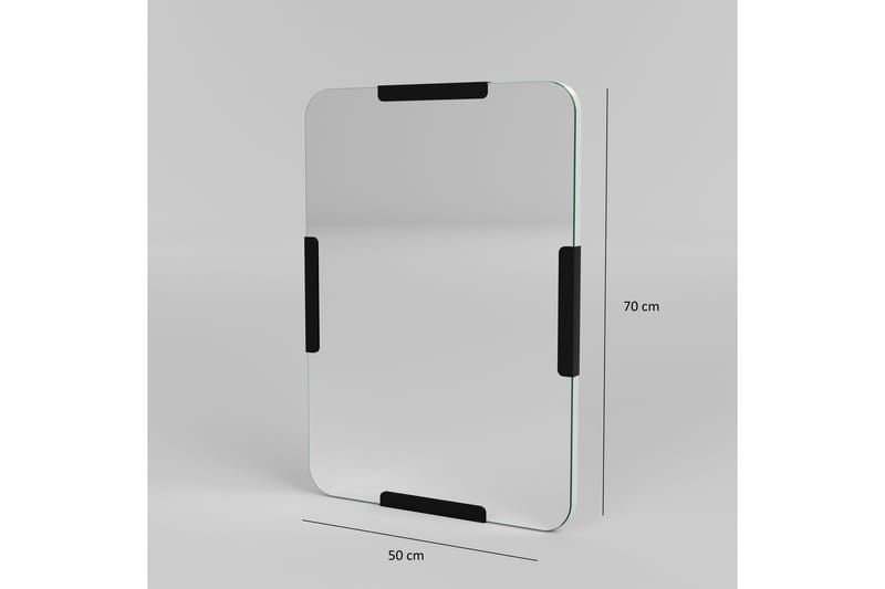 Taharoa Spegel 50 cm Rektangulär - Svart - Inredning - Spegel - Väggspegel