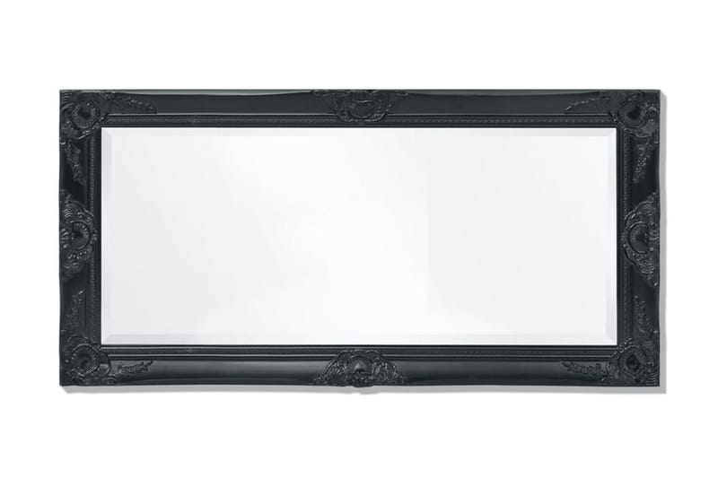 Vägglampa i barockstil 100x50 cm svart - Svart - Hallspegel - Väggspegel