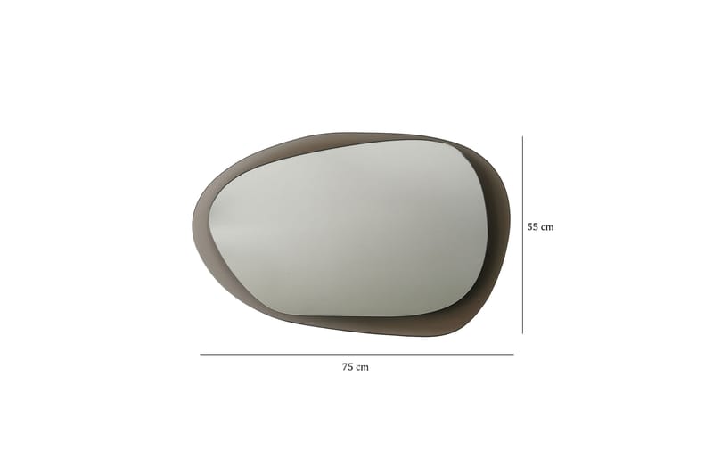 Väggspegel Banize 75x55 cm - Brons/Härdat Glas - Inredning - Spegel - Väggspegel