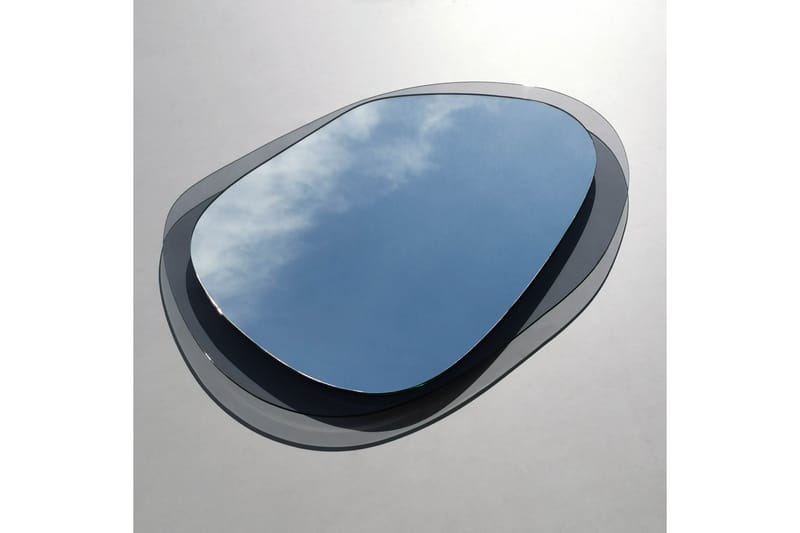 Väggspegel Banize 75x55 cm - Grå/Härdat Glas - Hallspegel - Väggspegel