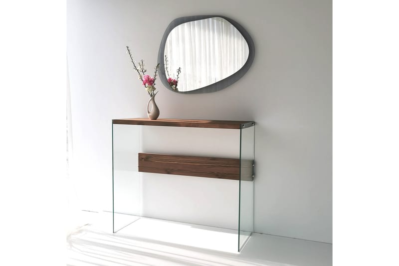 Väggspegel Banize 75x55 cm - Grå/Härdat Glas - Inredning - Spegel - Väggspegel