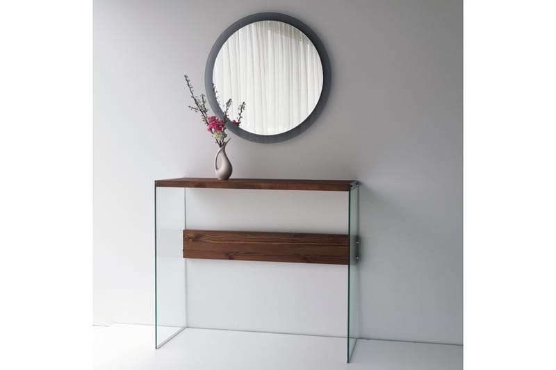 Väggspegel Banize Rund 65 cm - Grå/Härdat Glas - Inredning - Spegel - Väggspegel