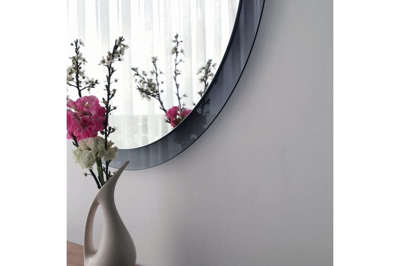 Väggspegel Banize Rund 65 cm - Grå/Härdat Glas - Inredning - Spegel - Väggspegel