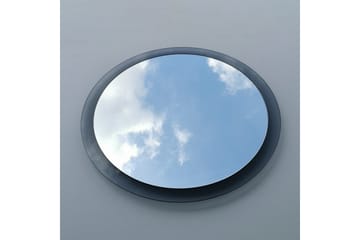 Väggspegel Banize Rund 65 cm - Grå/Härdat Glas - Inredning - Spegel - Väggspegel