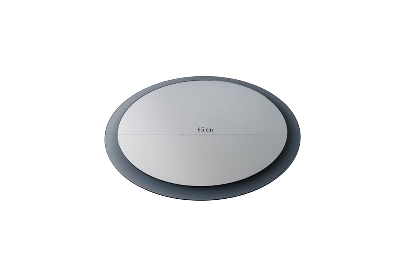Väggspegel Banize Rund 65 cm - Grå/Härdat Glas - Inredning - Spegel - Väggspegel