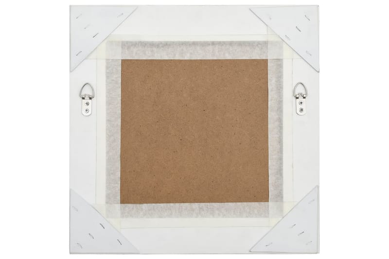 Väggspegel barockstil 40x40 cm vit - Vit - Hallspegel - Väggspegel