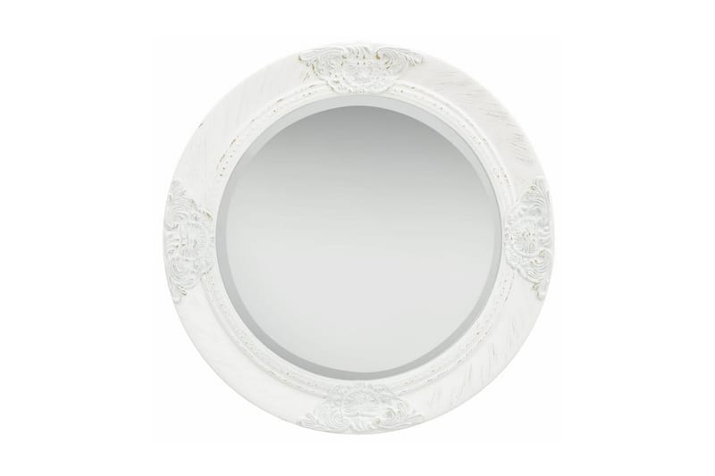 Väggspegel barockstil 50 cm vit - Vit - Hallspegel - Väggspegel
