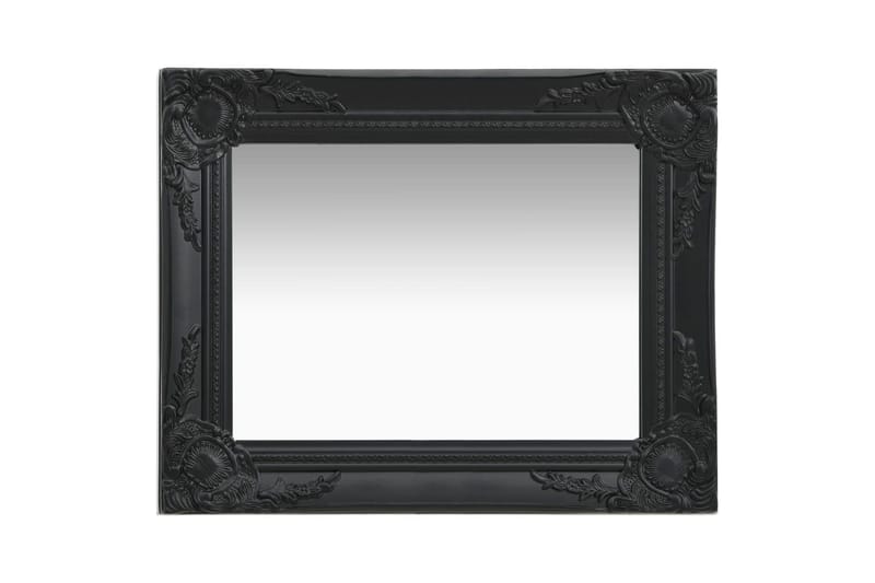 Väggspegel barockstil 50x40 cm svart - Svart - Hallspegel - Väggspegel