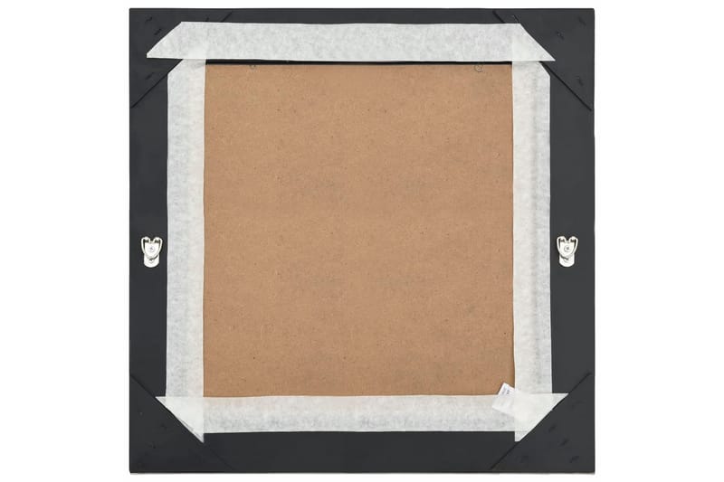 Väggspegel barockstil 50x50 cm svart - Svart - Hallspegel - Väggspegel