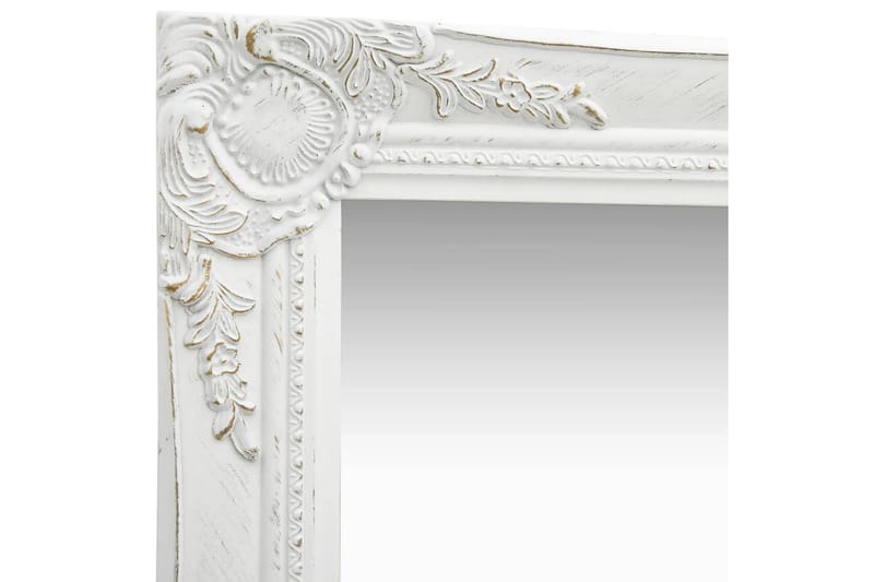 Väggspegel barockstil 50x50 cm vit - Vit - Hallspegel - Väggspegel