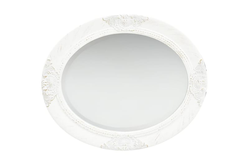 Väggspegel barockstil 50x60 cm vit - Vit - Hallspegel - Väggspegel
