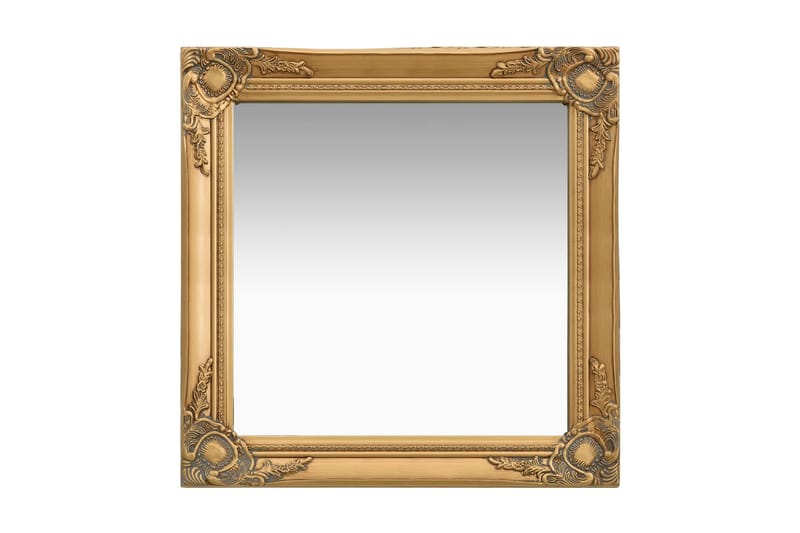 Väggspegel barockstil 60x60 cm guld - Guld - Hallspegel - Väggspegel