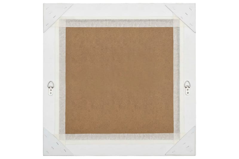 Väggspegel barockstil 60x60 cm vit - Vit - Hallspegel - Väggspegel