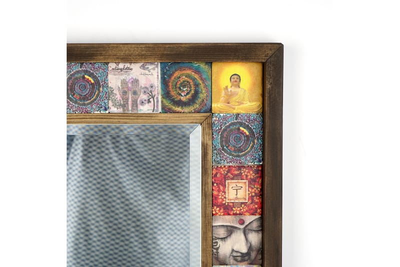 Väggspegel Chandren Buddha - Flerfärgad/Natur - Hallspegel - Väggspegel