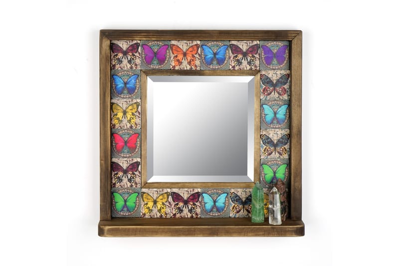 Väggspegel Chandren Fjärilar - Flerfärgad - Hallspegel - Väggspegel