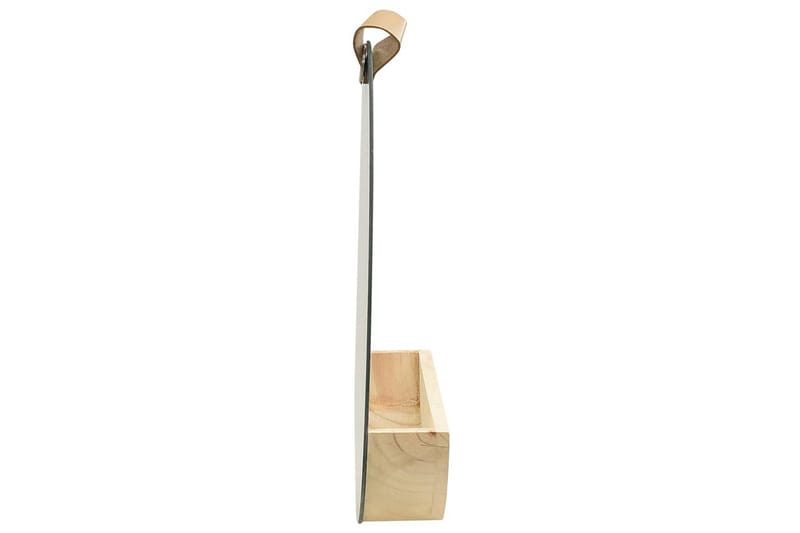 Väggspegel massiv furu 35 cm - Brun - Hallspegel - Väggspegel