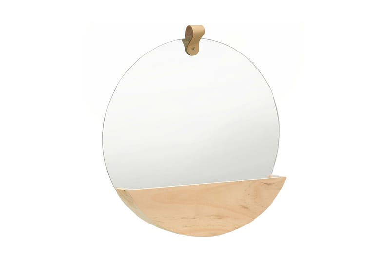 Väggspegel massiv furu 35 cm - Brun - Hallspegel - Väggspegel