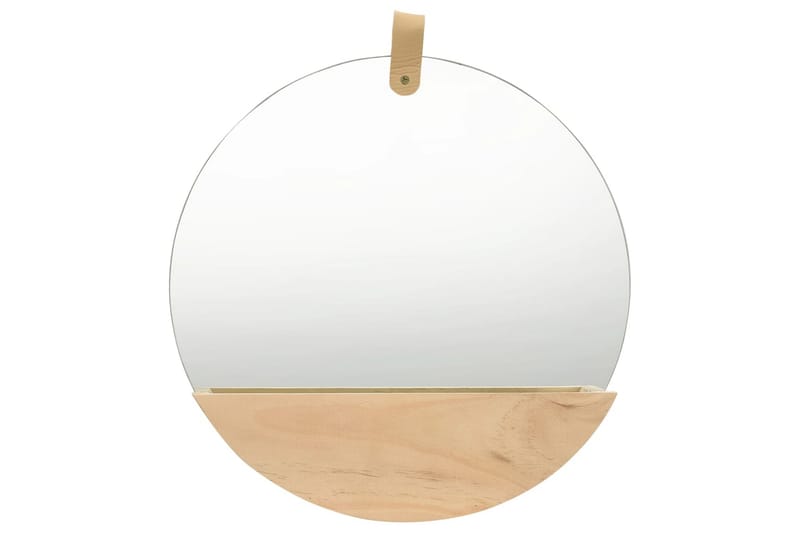 Väggspegel massiv furu 35 cm - Brun - Hallspegel - Väggspegel