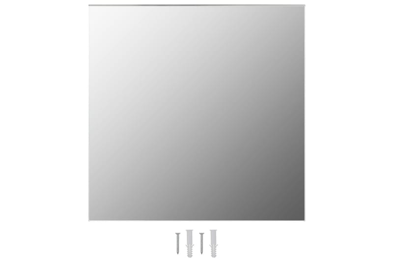 Väggspegel med LED-belysning fyrkantig - Silver - Hallspegel - Väggspegel