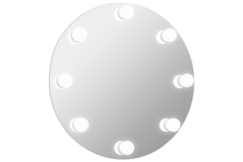Väggspegel med LED-belysning rund - Silver - Hallspegel - Väggspegel
