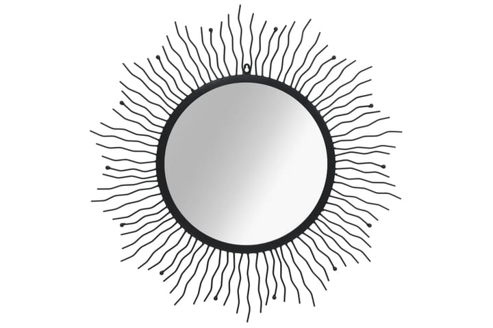 Väggspegel sol 80 cm svart - Svart - Hallspegel - Väggspegel