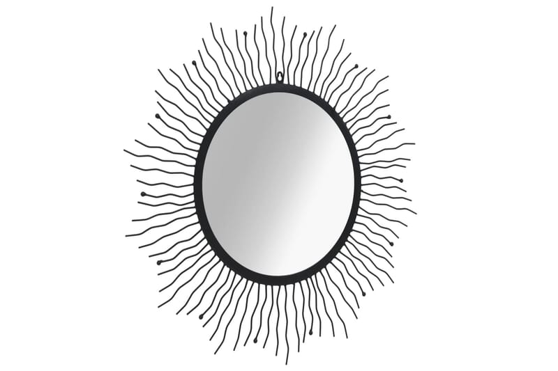 Väggspegel sol 80 cm svart - Svart - Hallspegel - Väggspegel