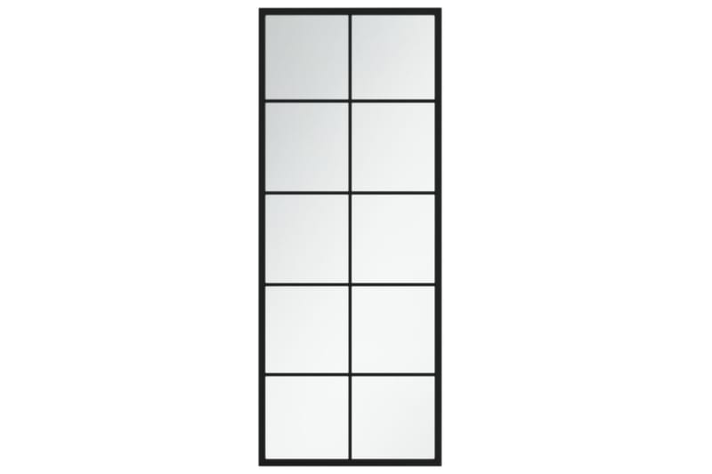 Väggspegel svart 100x40 cm metall - Svart - Hallspegel - Väggspegel