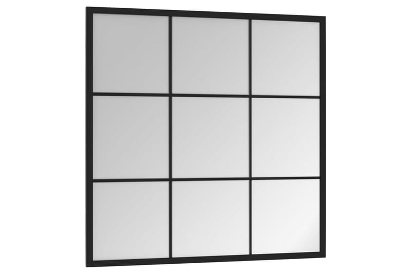 Väggspegel svart 60x60 cm metall - Svart - Hallspegel - Väggspegel