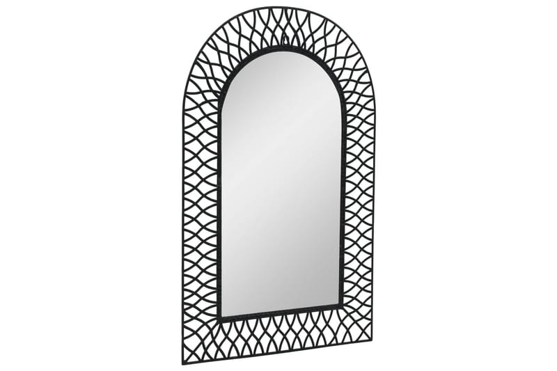 Väggspegel välvd 50x80 cm svart - Svart - Hallspegel - Väggspegel